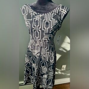 Worthington Black and White Patterned Dress